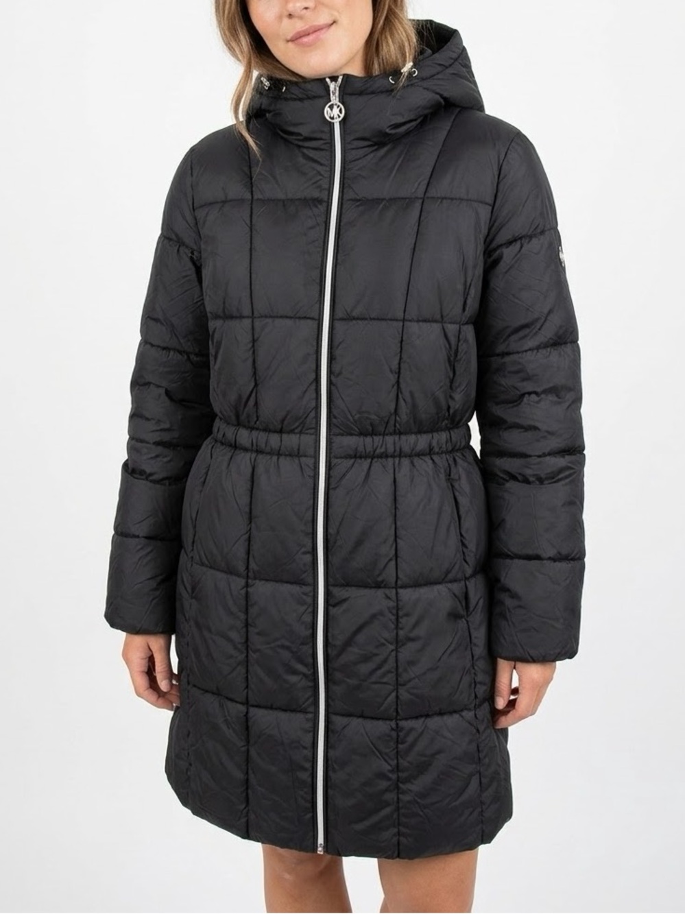 MICHAEL KORS Long Black Packable Warm Winter Puffer Jacket. Size M